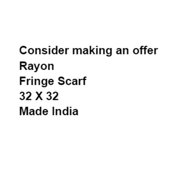 Rayon Scarf 32"x32" India Made Fringe Emerald Green Hashtag Design Rustic - Picture 2 of 7